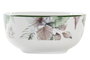 DKD Home Decor Bol Tropical Verde Marron Porcelana 13.5x6.5x13.5cm Apto Microondas y Lavavajillas (12 Unidades)