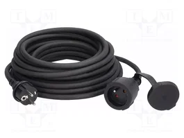 AS SCHWABE Prolongador de Alimentación H07RN-F 3G1,5mm2 10m Negro