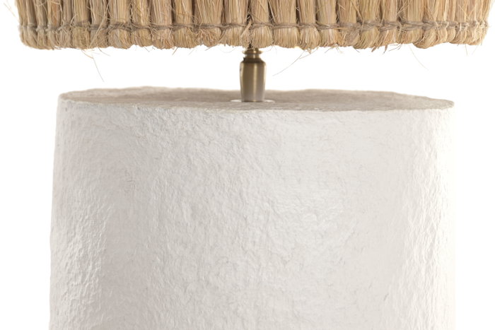 DKD Home Decor Lámpara de sobremesa de papel mache y rafia 26x26x58 cm DKD Home Decor Lámpara de sobremesa de papel mache y rafia 26x26x58 cm