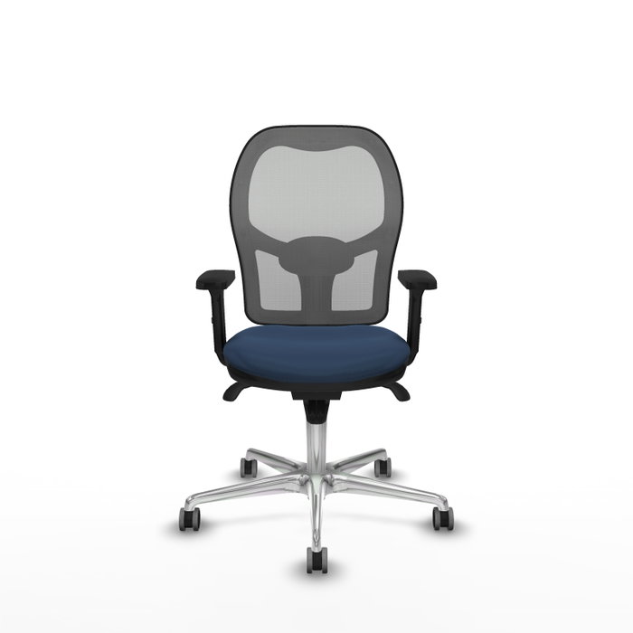 PIQUERAS Y CRESPO Silla de oficina Jorquera con mecanismo Sincro, Azul marino y Gris