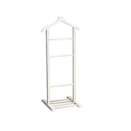 Hanah Home Beta Single Aparcacoches Blanco Madera Maciza Estilo Escandinavo 120x46x33.5 cm