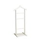 Hanah Home Beta Single Aparcacoches Blanco Madera Maciza Estilo Escandinavo 120x46x33.5 cm