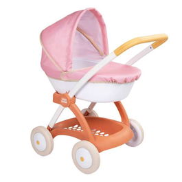 Smoby Bn Pop Pram - Coche de Muñecas con Altura de Manillar 58 cm para Muñecas de hasta 42 cm, de Plástico, en Español