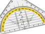 Liderpapel Escuadra 16 cm Plástico Cristal con Pestaña de Sujeción