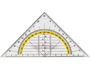Liderpapel Escuadra 16 cm Plástico Cristal con Pestaña de Sujeción