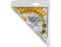 Liderpapel Escuadra 16 cm Plástico Cristal con Pestaña de Sujeción
