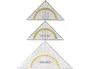 Liderpapel Escuadra 16 cm Plástico Cristal con Pestaña de Sujeción
