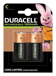 Duracell Pack de 2 pilas tipo C recargables HR14 NiMH 1.2V 3000mAh