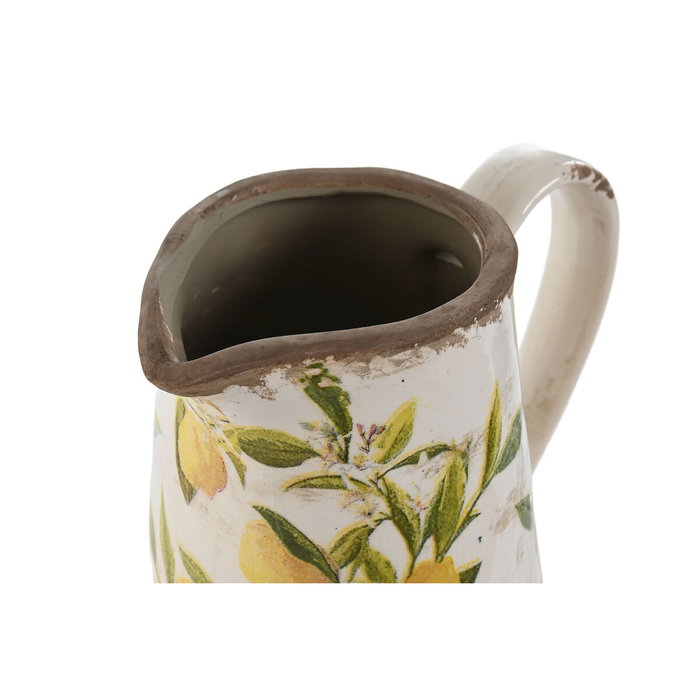 DKD Home Decor Jarra de Gres Colección Limón Amarillo