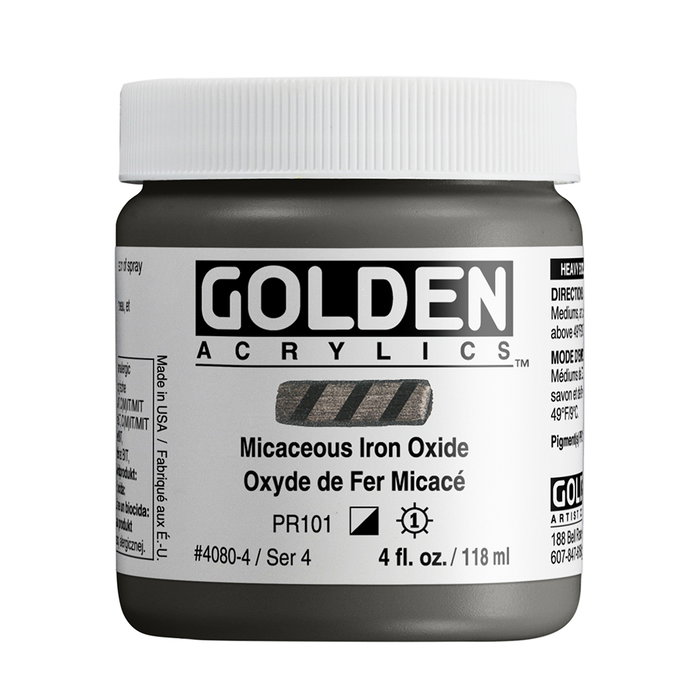 Golden Heavy Body Colores Acrílicos Óxido de Hierro Micáceo 118 ml Golden Heavy Body Colores Acrílicos Óxido de Hierro Micáceo 118 ml