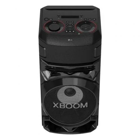 LG Altavoz Bluetooth XBOOM RNC5 con luces LED, karaoke, efectos DJ, micrófono, USB y mando - 3 altavoces (2.0, 8' Woofer)