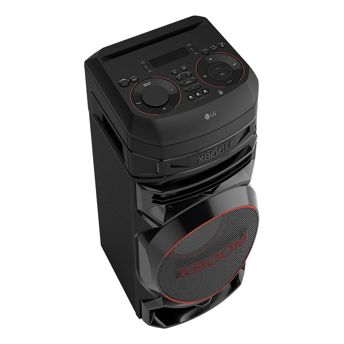 LG XBOOM RNC5 - Altavoz de fiesta con Bluetooth, Sistema de sonido 2.0 canales, Woofer de 8" (20,3 cm), Iluminación LED, USB, Radio FM/DAB+, Negro