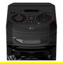 LG XBOOM RNC5 - Altavoz de fiesta con Bluetooth, Sistema de sonido 2.0 canales, Woofer de 8" (20,3 cm), Iluminación LED, USB, Radio FM/DAB+, Negro