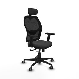 PIQUERAS Y CRESPO Silla de oficina Jorquera Gris oscuro y Negro