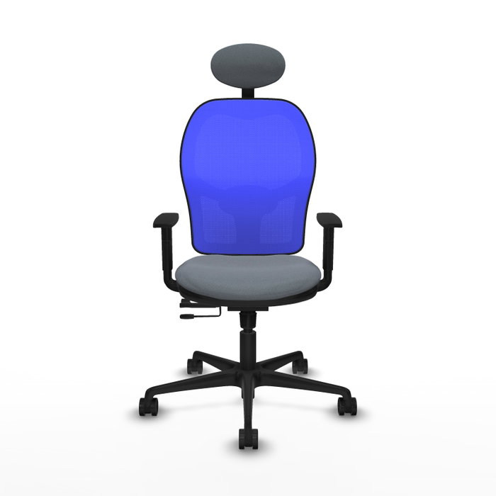 PIQUERAS Y CRESPO Silla de oficina Jorquera Gris/Azul con mecanismo Sincro/Traslack PIQUERAS Y CRESPO Silla de oficina Jorquera Gris/Azul con mecanismo Sincro/Traslack