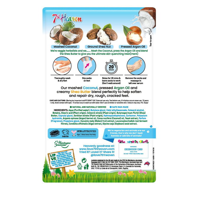 7Th Heaven Mascarilla para Pies COCONUT