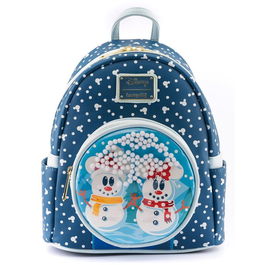 Loungefly Mochila Disney Mickey Minnie Snowman 22,5x26,25x11,25cm
