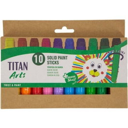Titan Arts Témpera en Barra con Surtidos Estuche 10 UD