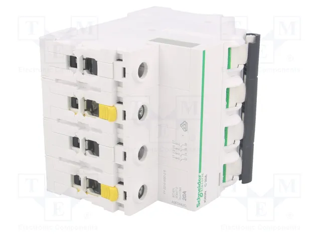 SCHNEIDER ELECTRIC iC60N ACTI9 Interruptor magnetotérmico 4 polos 20A Curva C SCHNEIDER ELECTRIC iC60N ACTI9 Interruptor magnetotérmico 4 polos 20A Curva C