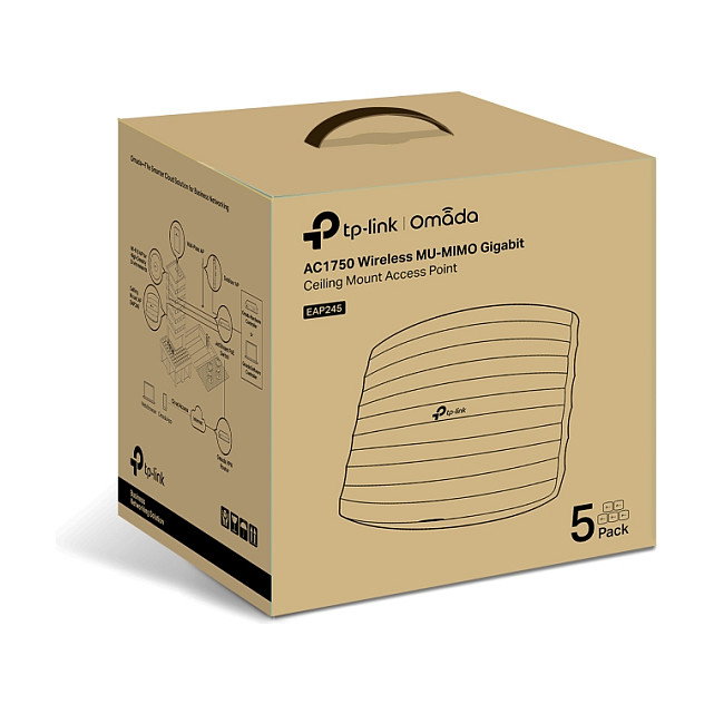 TP-Link Omada EAP245 V3 (5-Pack) Punto de acceso inalámbrico Blanco