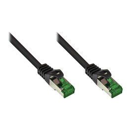 Alcasa 8062-H030S Cable de Red Patch Cat.6A 3m Exterior/S/FTP Negro, para 10 Gigabit Ethernet