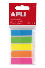 Apli Paper Índices autoadhesivos colores surtidos flúor 12x45mm