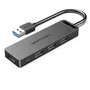 Vention CHLBF Hub USB 3.0 de 4 Puertos, 5 Gbps, Transferencia Ultra Rápida, Alimentación por USB, Plug & Play, 1m, Compatible con Windows/Mac/Linux