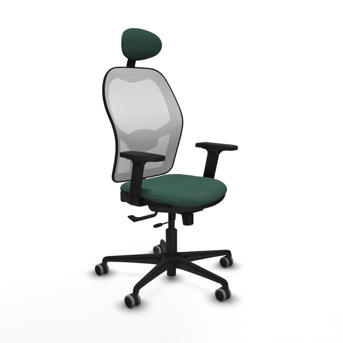 PIQUERAS Y CRESPO Silla de oficina Jorquera Verde botella y Blanco PIQUERAS Y CRESPO Silla de oficina Jorquera Verde botella y Blanco