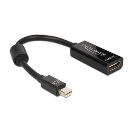 DeLOCK Adaptador Mini DisplayPort Macho a HDMI Hembra, 0.18m, Negro