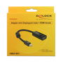 DeLOCK Adaptador Mini DisplayPort Macho a HDMI Hembra, 0.18m, Negro