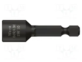 WERA Punta de destornillador tipo vaso 6 ángulos, HEX 10mm, magnética