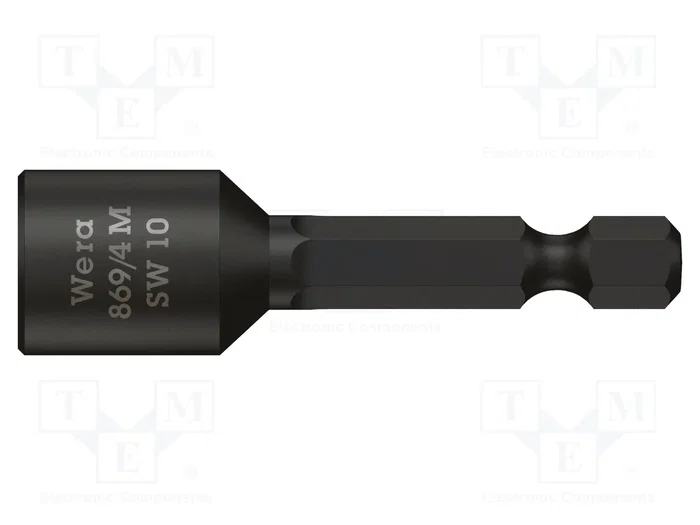 WERA Punta de destornillador tipo vaso 6 ángulos, HEX 10mm, magnética WERA Punta de destornillador tipo vaso 6 ángulos, HEX 10mm, magnética