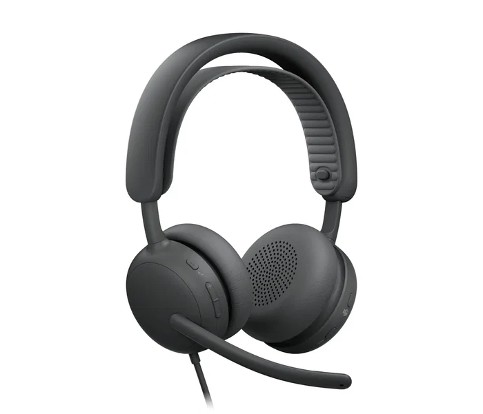 Logitech Zone Vibe 2 for Business, Auriculares con Diadema Alámbricos, USB-C/A, Cancelación de Ruido, Grafito, Ref. 981-001618