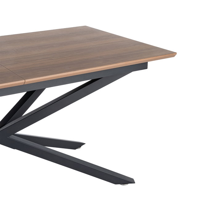 Mesa Extensible Marrón Dm-Metal Salón 160 X 90 X 76 cm