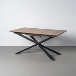 Mesa Extensible Marrón Dm-Metal Salón 160 X 90 X 76 cm