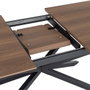 Mesa Extensible Marrón Dm-Metal Salón 160 X 90 X 76 cm