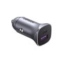 Ugreen Cargador de coche Dual 30W con USB-C y USB-A Gris