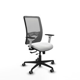 PIQUERAS Y CRESPO Silla de oficina Zulema con mecanismo Sincro/Traslack, Blanco y Gris