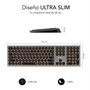 Subblim Master Teclado Inalámbrico con Retroiluminación Gris y Negro