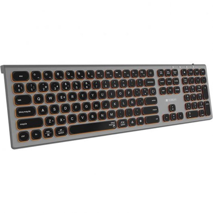 Subblim Master Teclado Inalámbrico con Retroiluminación Gris y Negro