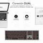 Subblim Master Teclado Inalámbrico con Retroiluminación Gris y Negro