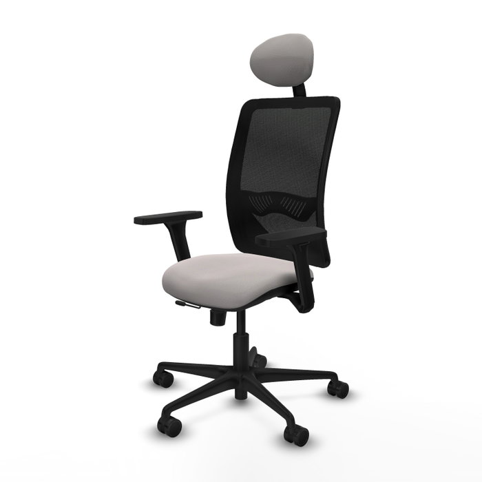 PIQUERAS Y CRESPO Silla de oficina Zulema con mecanismo Sincro/Traslack Blanco y Negro