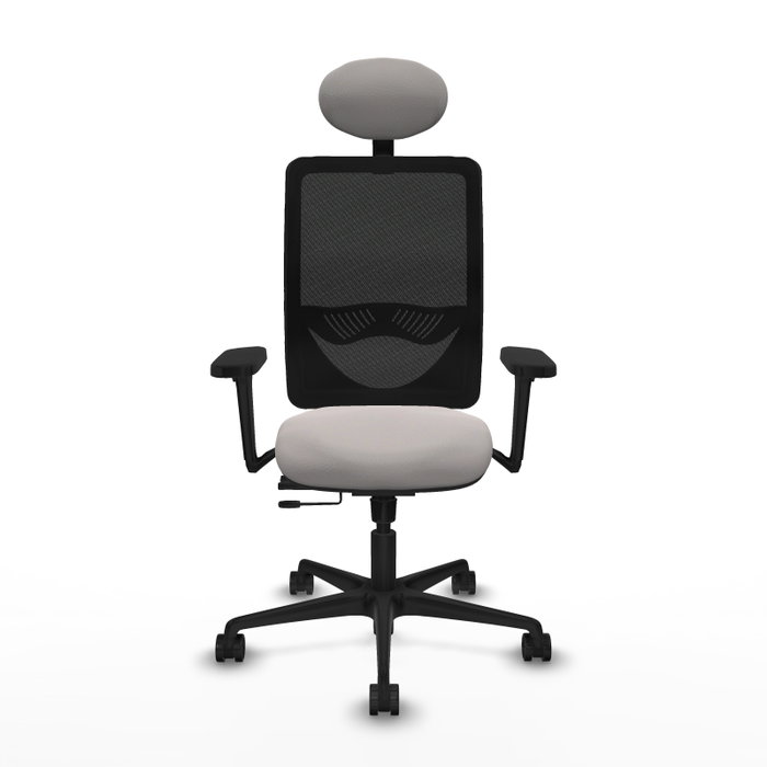 PIQUERAS Y CRESPO Silla de oficina Zulema con mecanismo Sincro/Traslack Blanco y Negro