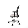PIQUERAS Y CRESPO Silla de oficina Haches con mecanismo Sincro/Traslack Blanco y Negro