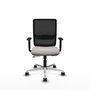 PIQUERAS Y CRESPO Silla de oficina Haches con mecanismo Sincro/Traslack Blanco y Negro