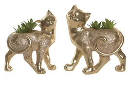 DKD Home Decor Planta Resina Gato Surtido 2