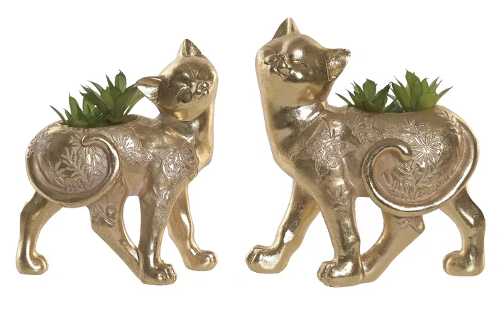 DKD Home Decor Planta Resina Gato Surtido 2 DKD Home Decor Planta Resina Gato Surtido 2