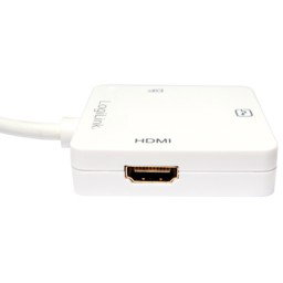 LogiLink Adaptador Mini DisplayPort a HDMI+DVI+DisplayPort