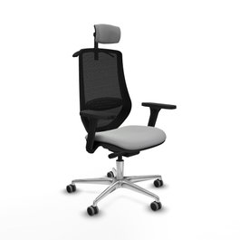 PIQUERAS Y CRESPO Silla de oficina Mardos Gris claro y Negro