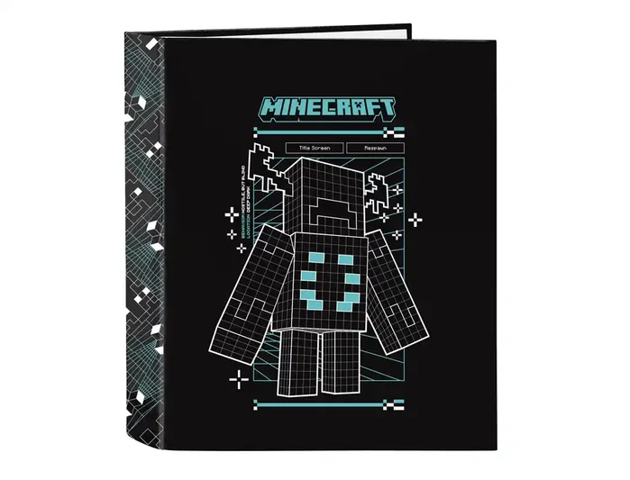 Safta Carpeta Minecraft Screen 4 Anillas Lomo Ancho